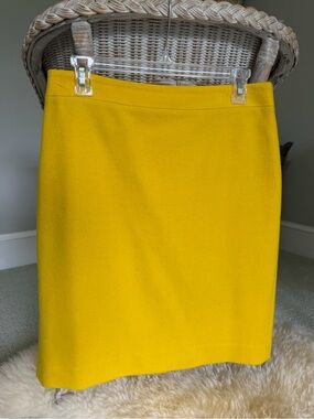 Bright Yellow JCrew Pencil Skirt